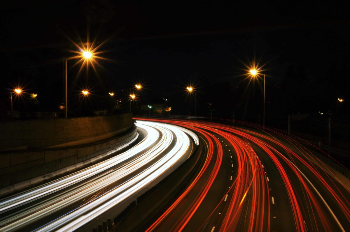 Timelapse foto snelweg