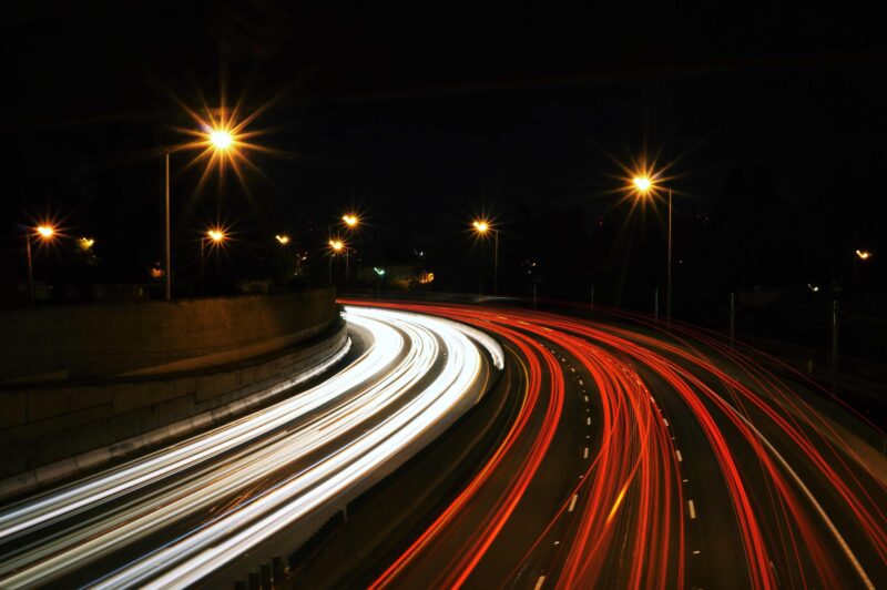 Timelapse foto snelweg