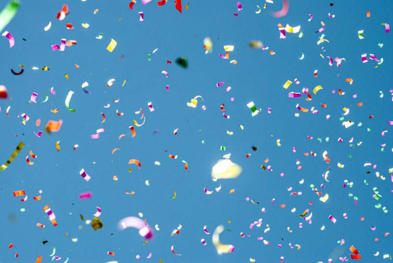 Pop-ups metafoor confetti